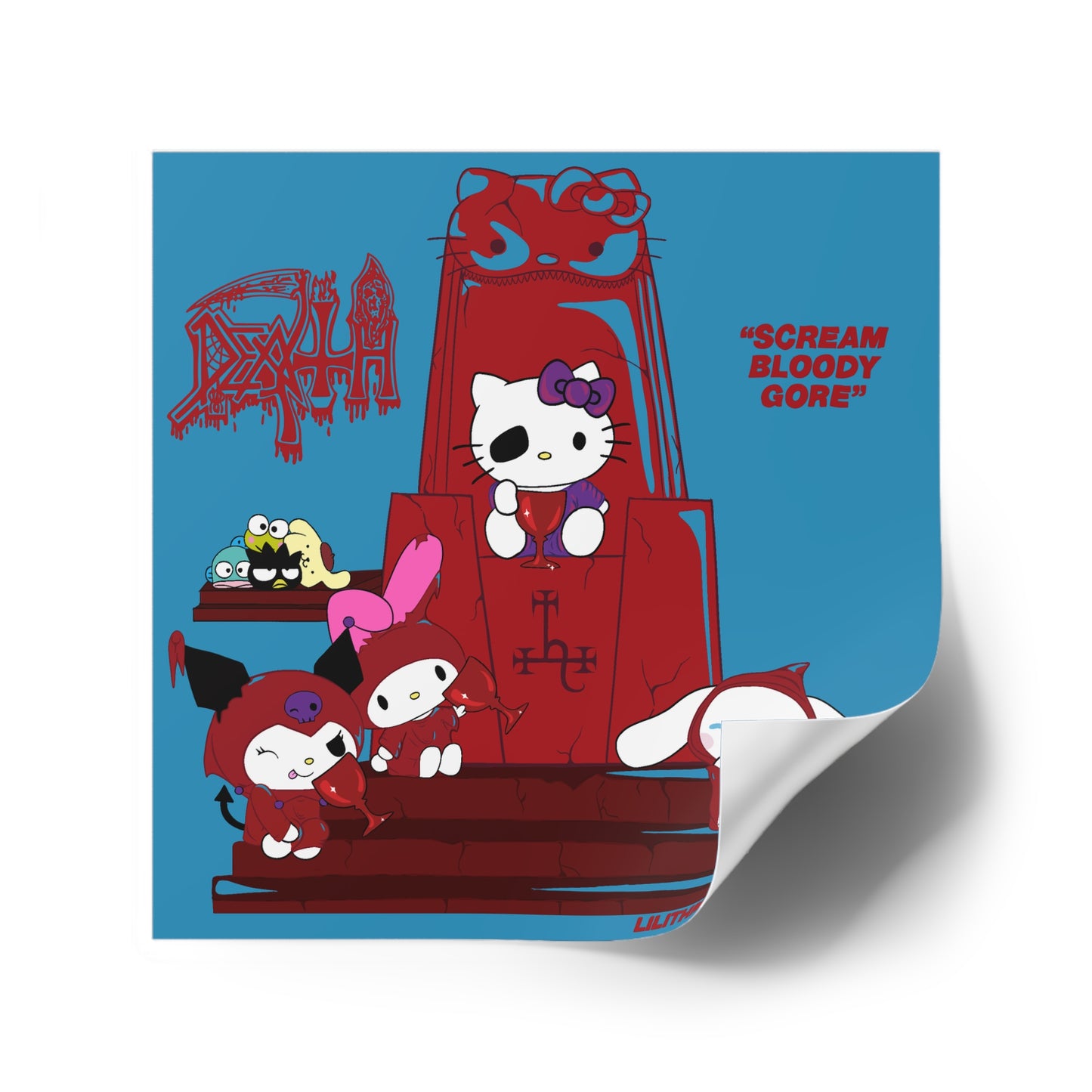 Death x HK sticker